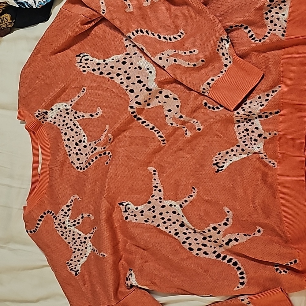 Loft cheetah sweater size xl